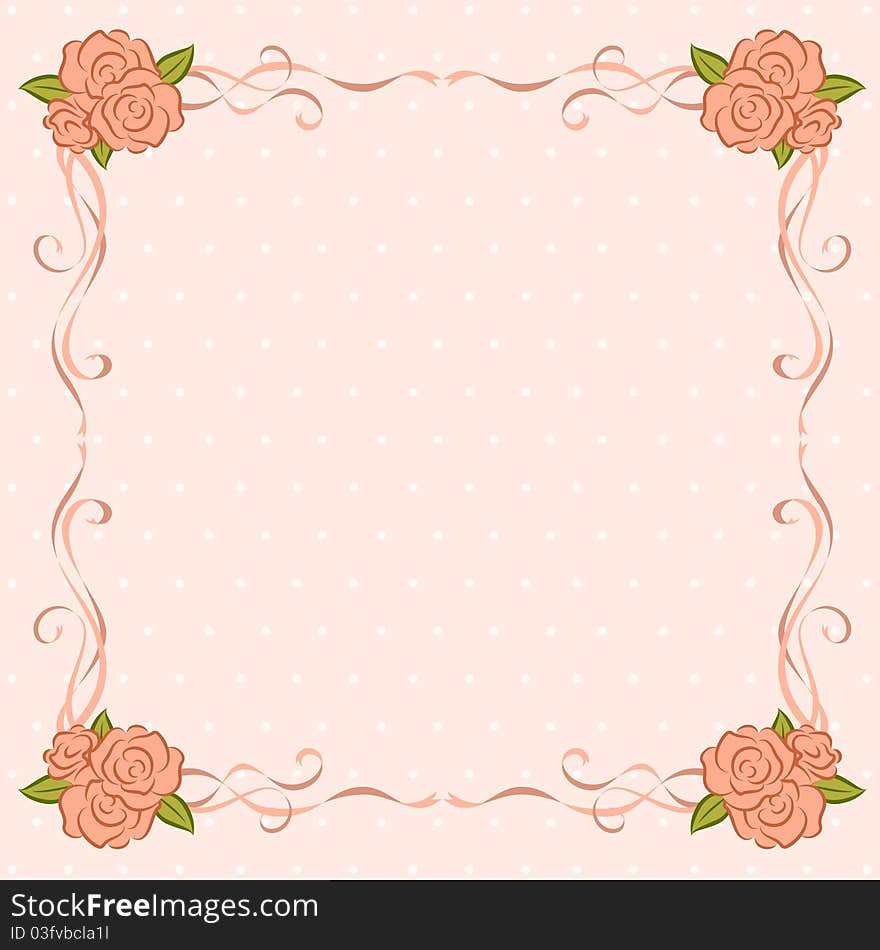 Background With Beautiful Roses.