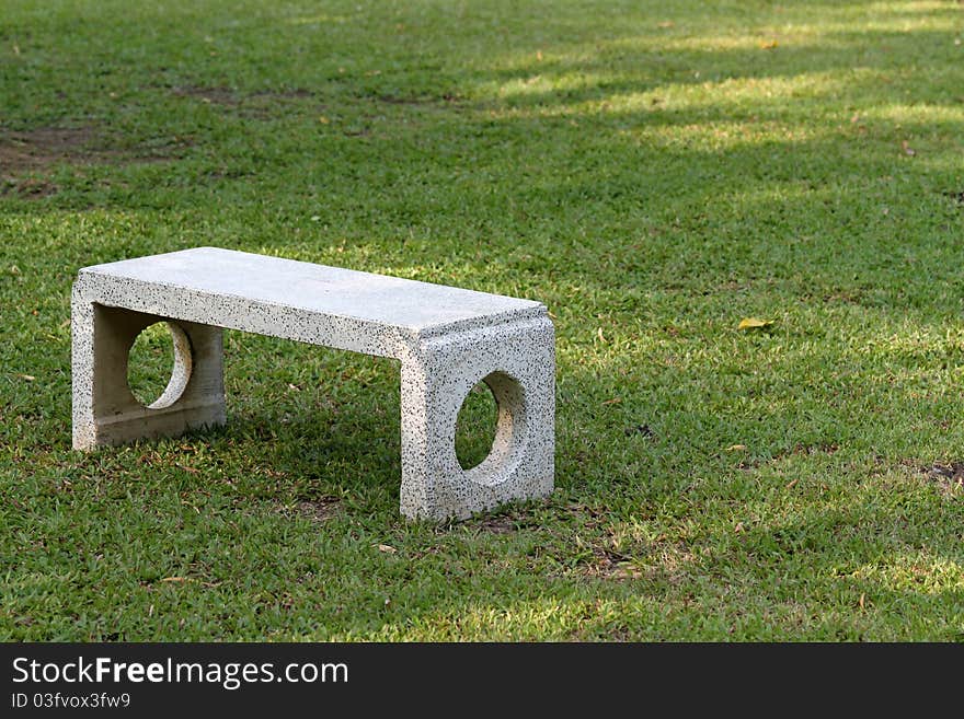 Rock bench in the courtyard ,garden. Rock bench in the courtyard ,garden.