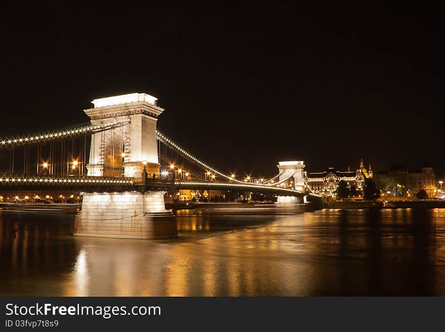 The Chain Bridge In Budapest