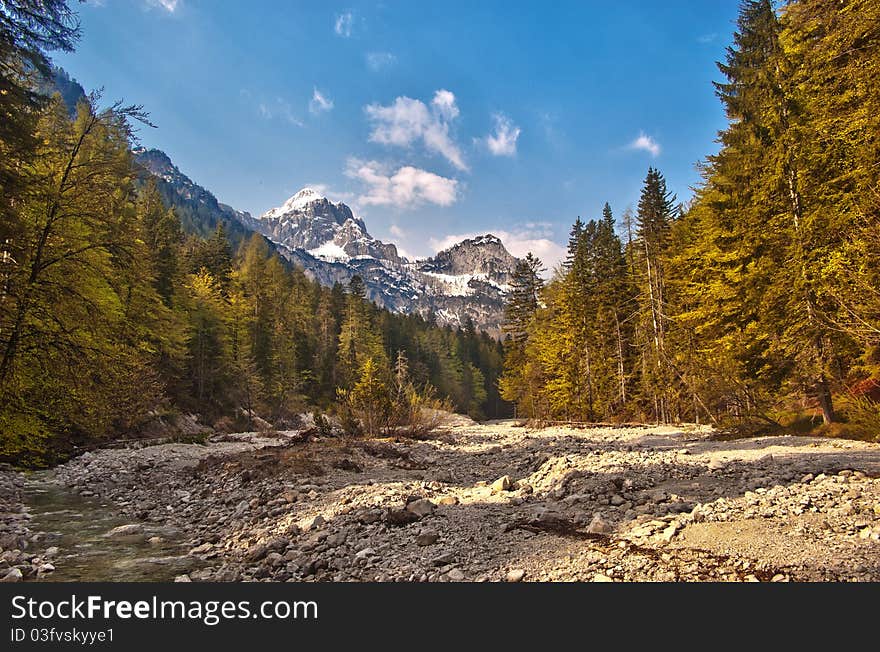 Valley in Slovenian Alps