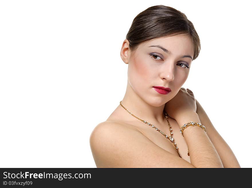 Beautiful woman with jewelry