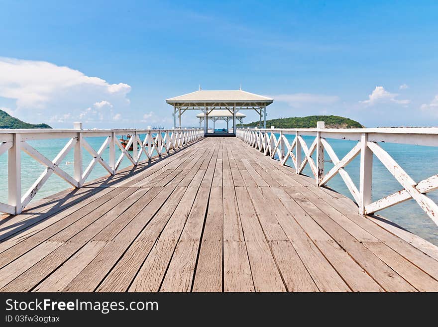 White Bridge Stretching To The Sea