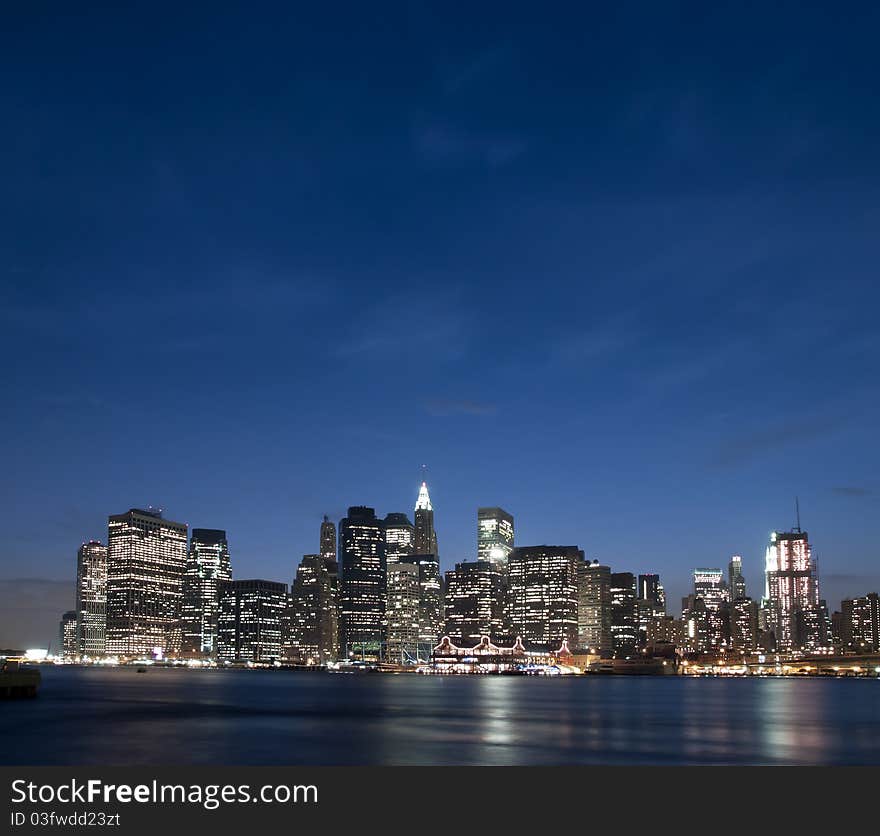 New York City Skyline at dusk