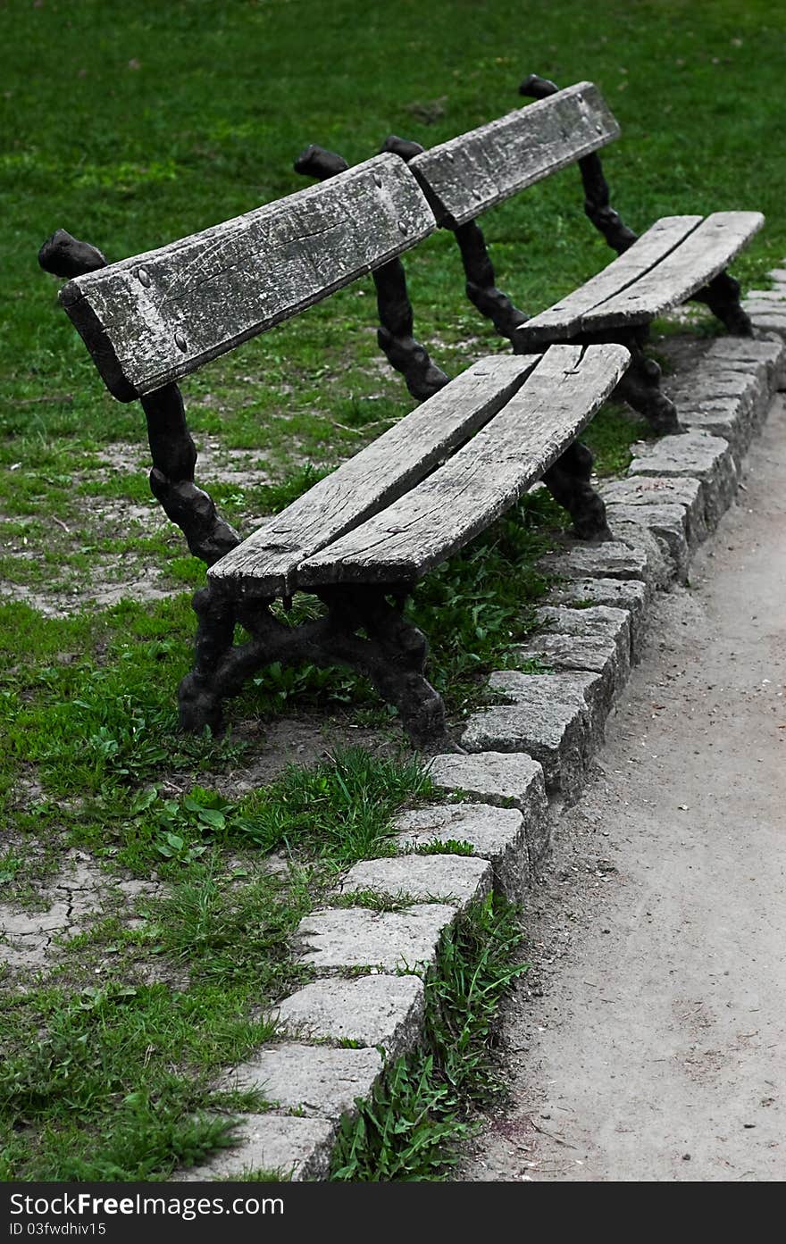 Two Wooden Park Brenches