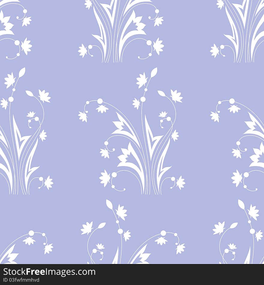 Vector seamless background with stylized floral pattern. Vector seamless background with stylized floral pattern.