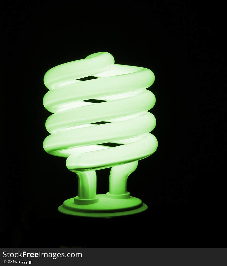 Energy saving light bulb or 24 watts of brightness but low power consumption helps reduce global warming.