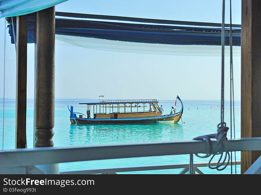 Maldive traditional fishing boat