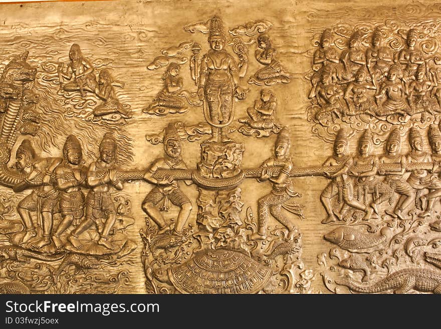 The art of Antique traditional decorative in thai style