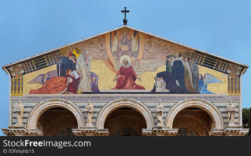 Mosaic on the Curch of All Nations in Jerusalem