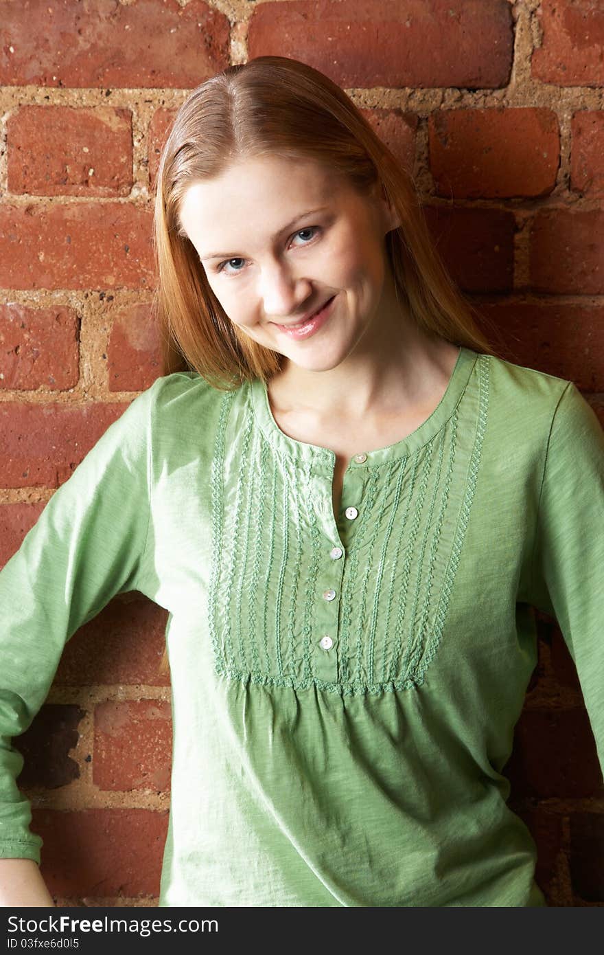 Portrait of young woman smiling at camera