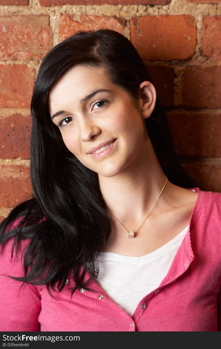 Portrait of young woman smiling