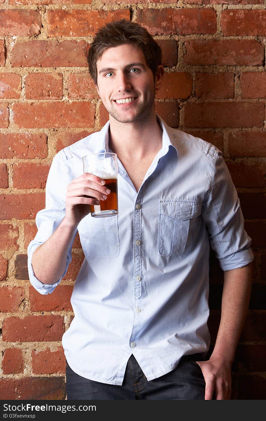 Portrait of young man smiling at camera