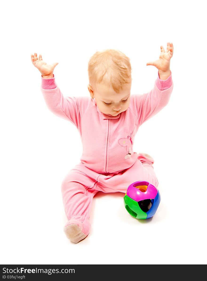 Little Girl With Color Ball