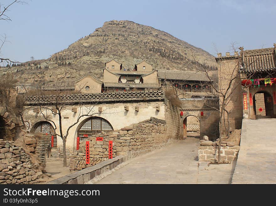 Cave house in north-west China. Cave house in north-west China