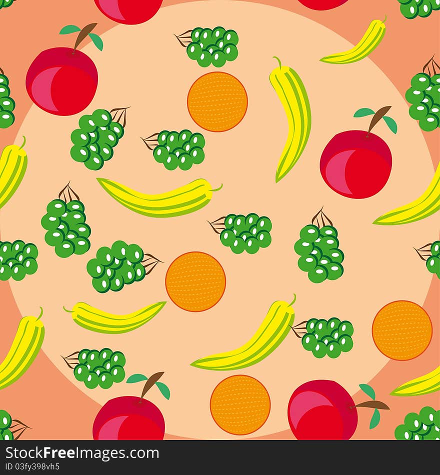 Abstract pattern with fruits