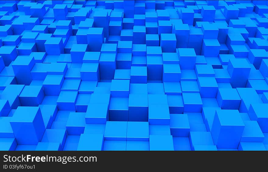 Abstract urban background of 3d blocks