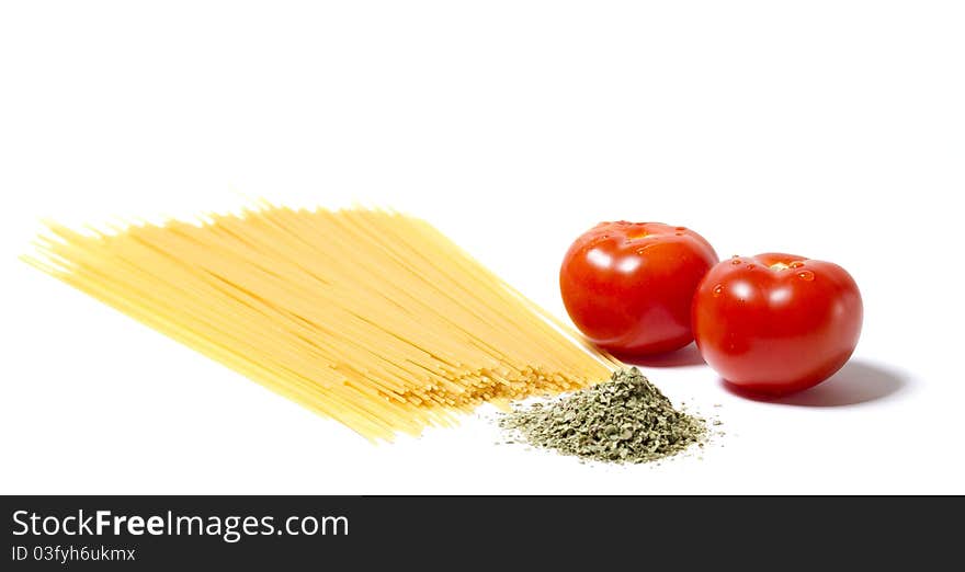 Pile of oat on white background. Pile of oat on white background