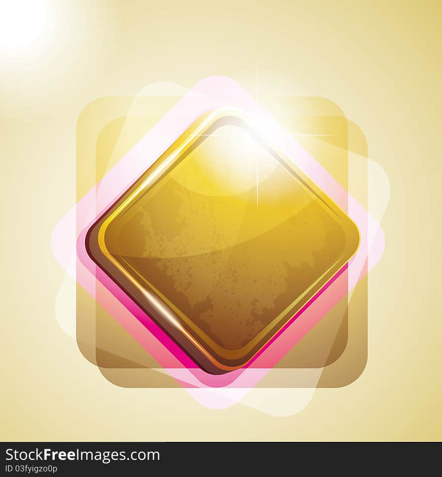 Abstract background with shiny square