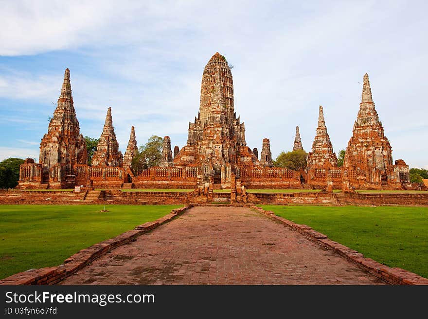 Temple in Ayutthaya ancient Thailand