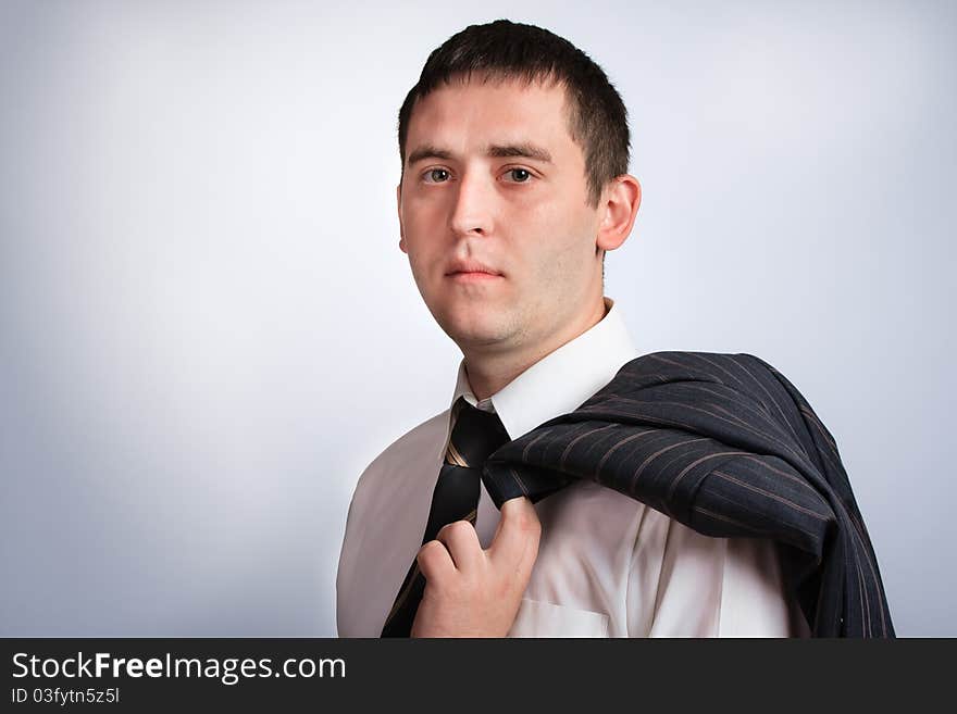 Businessman portrait in a jacket and tie