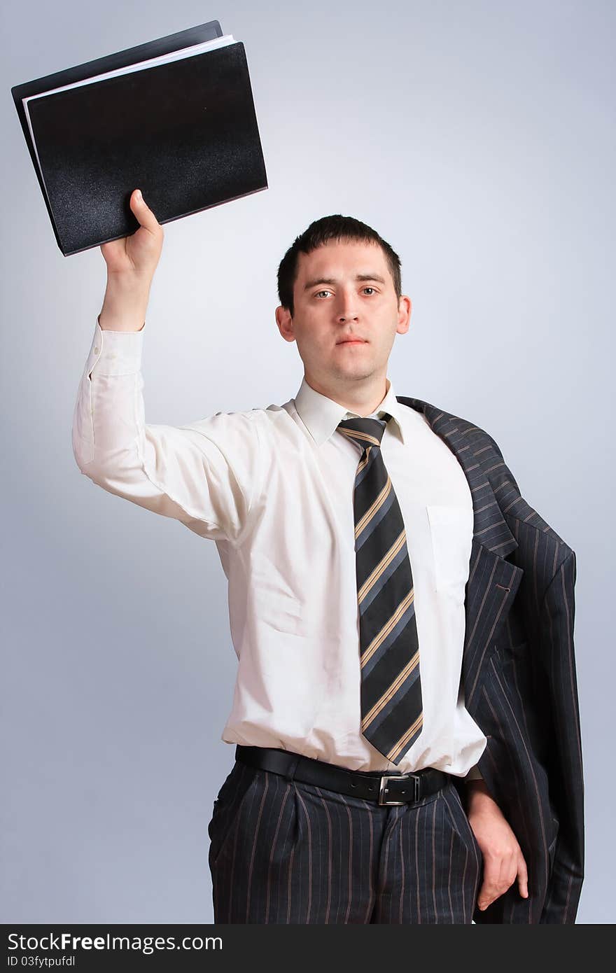 Businessman portrait in a jacket and tie