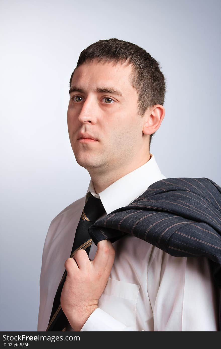 Businessman portrait in a jacket and tie