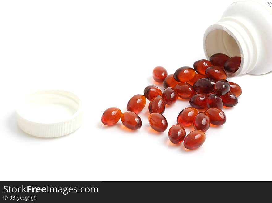 Pill isolated in white background