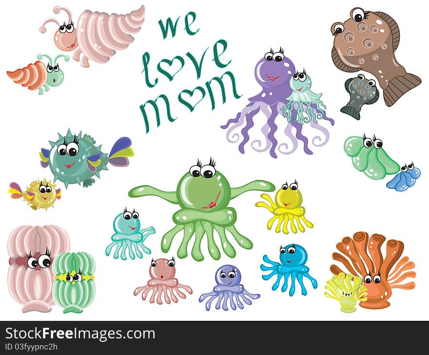 Mothers day,sea animals