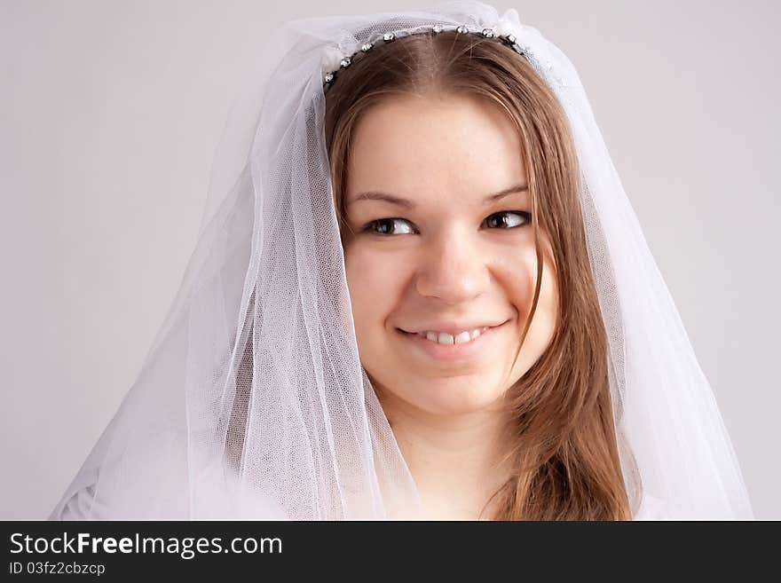 A girl in a veil