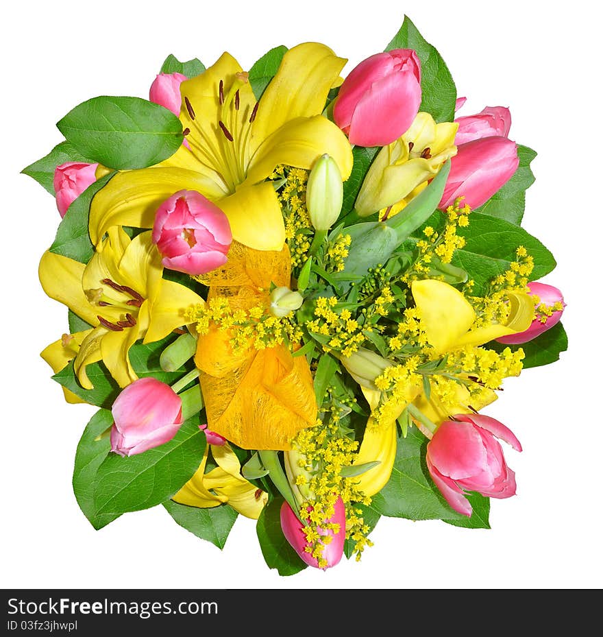 Beautiful bouquet full of colorful flowers. Beautiful bouquet full of colorful flowers