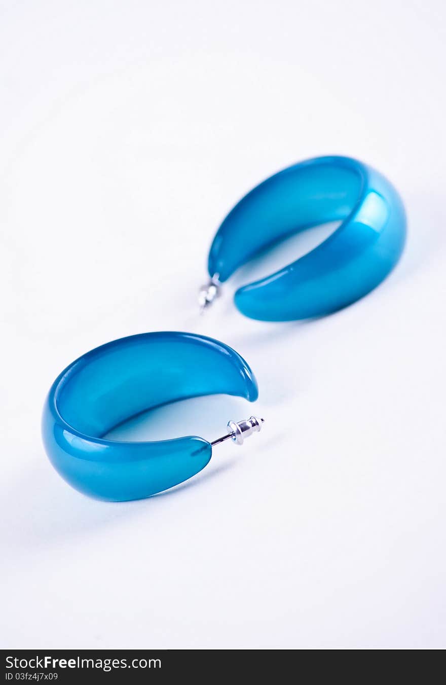 Blue ear-rings