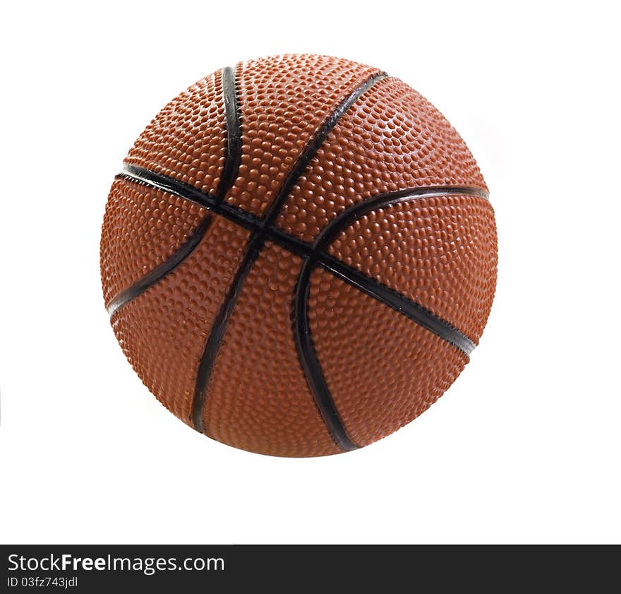 Basket ball isolated on white  with space for text