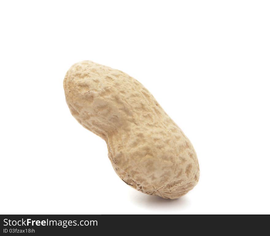 Peanuts on a white background