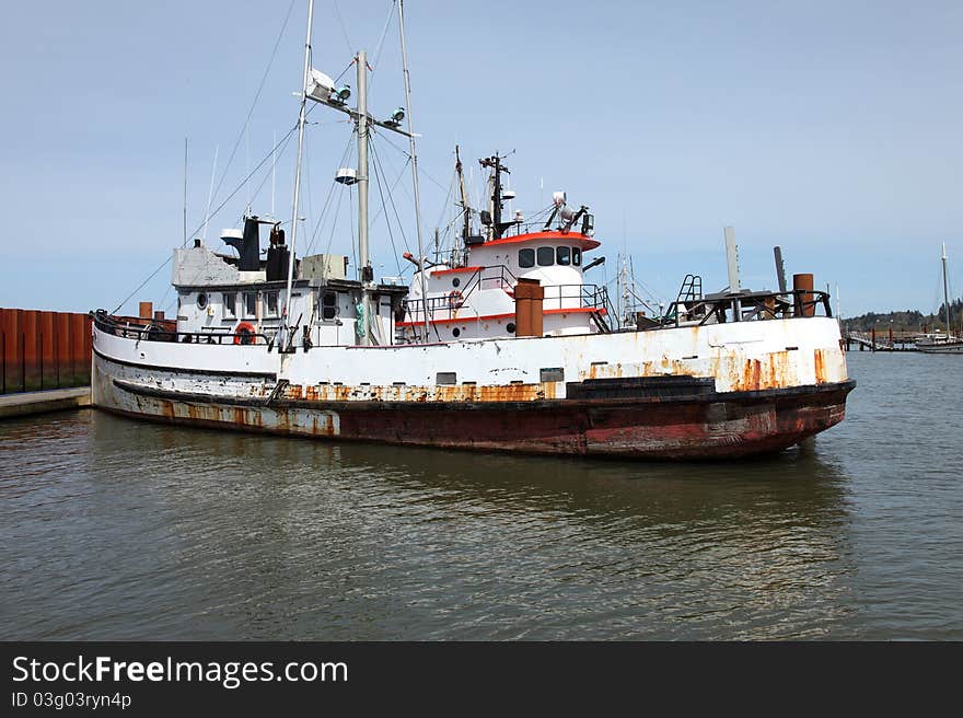 Fishing vessels old & new, Astoria Oregon.