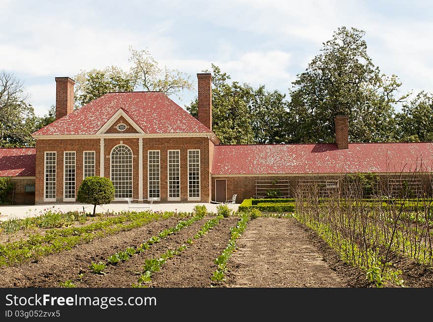 Mt Vernon greenhouse garden