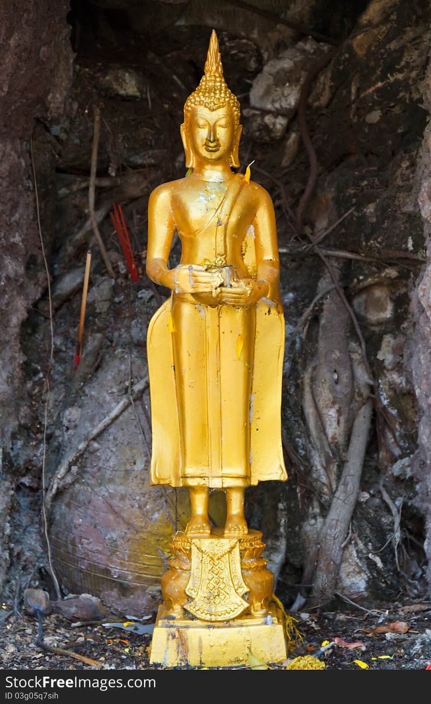 Songkran festival in Thailand people has to splash image of Buddha and pray to image of Buddha. Songkran festival in Thailand people has to splash image of Buddha and pray to image of Buddha