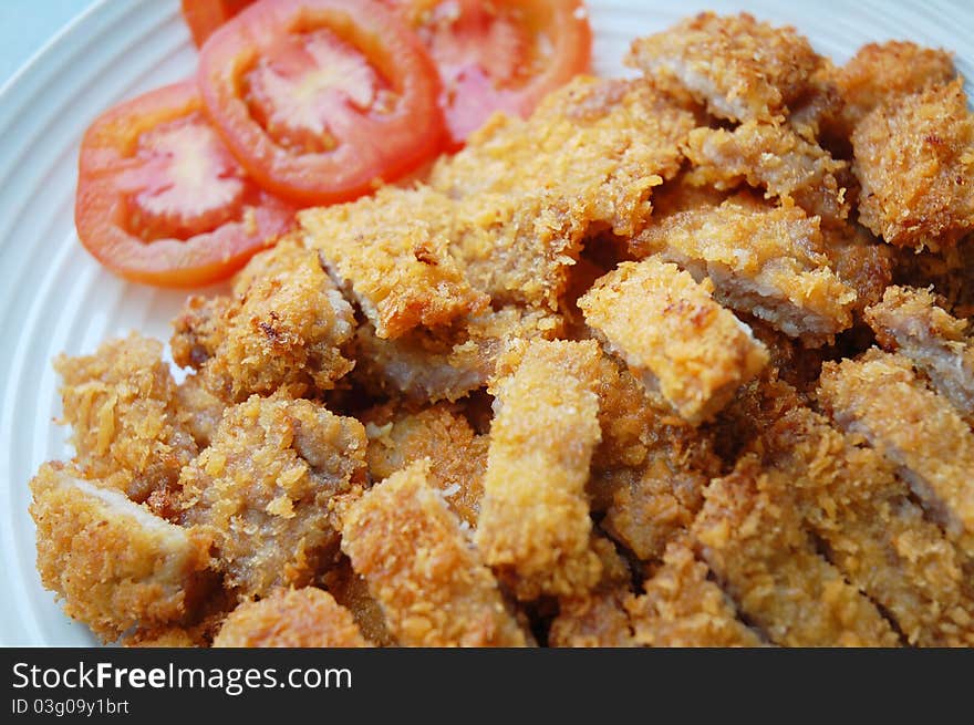 Image of pork chop on plate