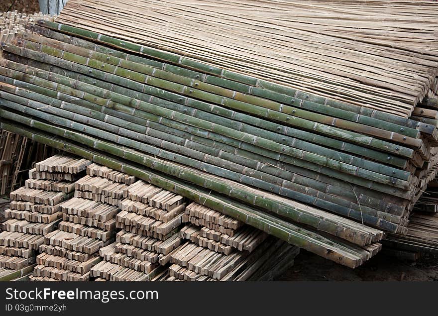 Bamboo clapper on Construction site