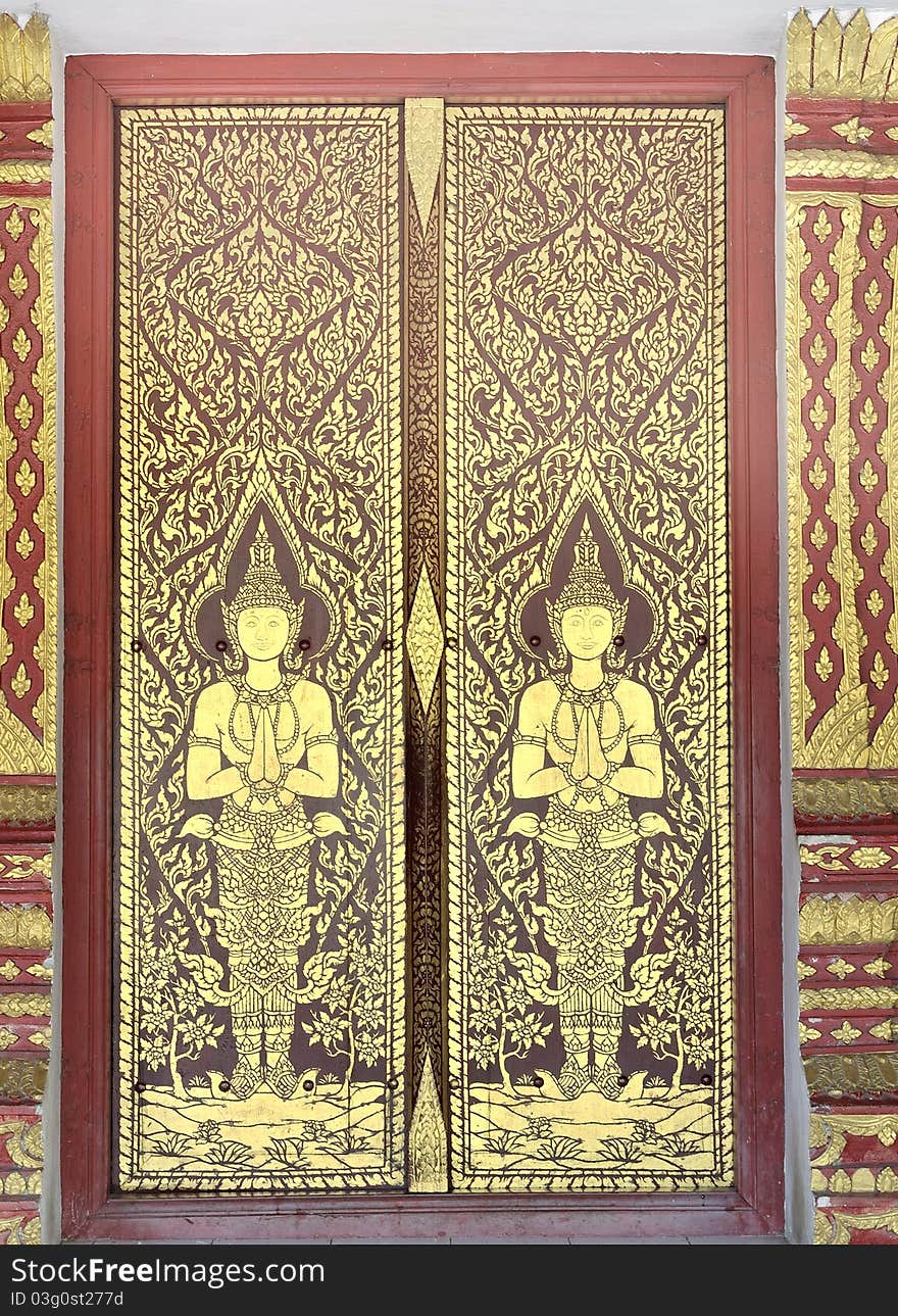 Thai temple doors.