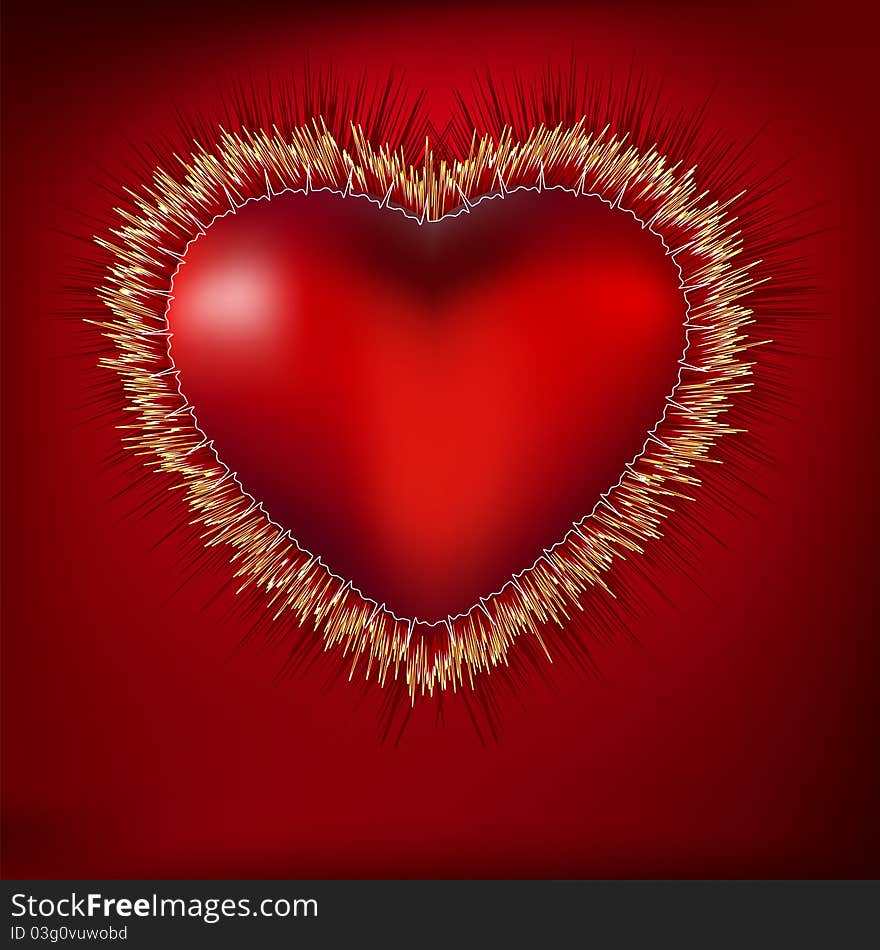 Abstract Heart with EKG. EPS 8 file included