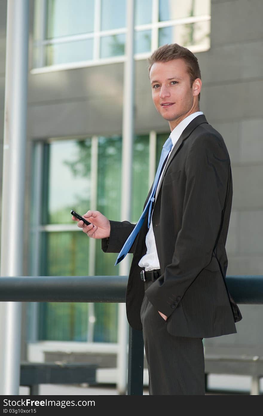 Portrait of a young business man. Portrait of a young business man