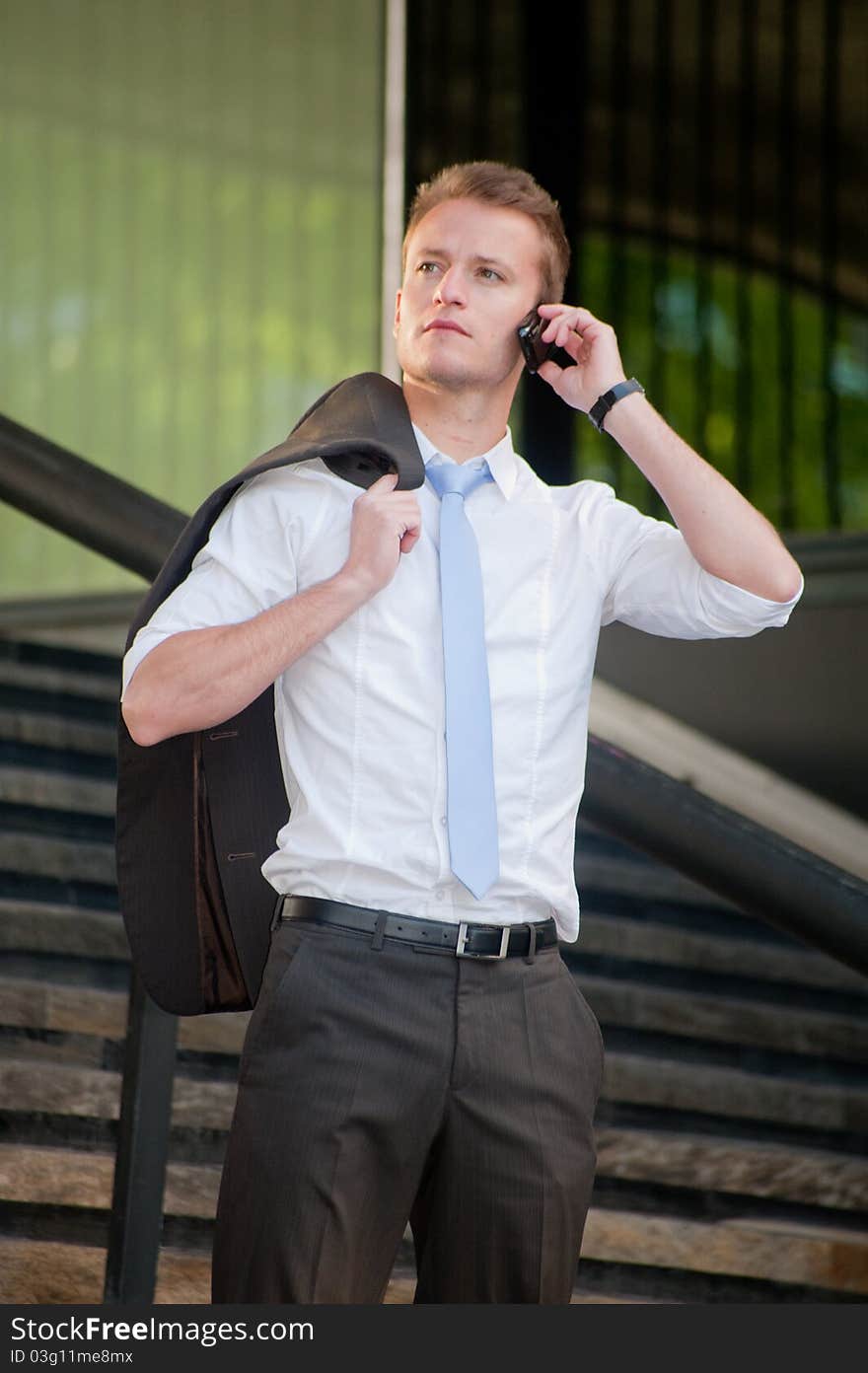 Portrait of a young business man. Portrait of a young business man