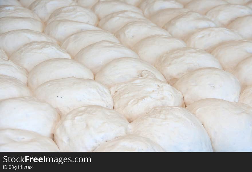 Production of bread at the factory