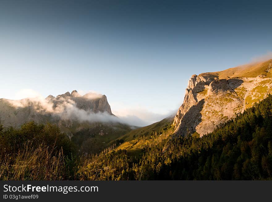 High mountain in Caucasus Thach. High mountain in Caucasus Thach