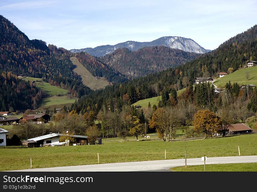 A small alpine Austrian village. A small alpine Austrian village