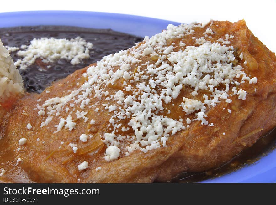 Mexican cheese on chile relleno