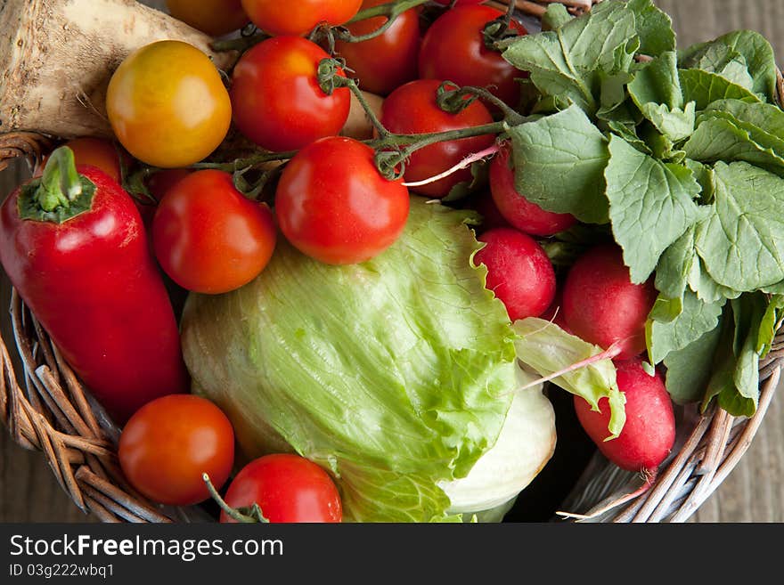 Top view on Mix of vegetables