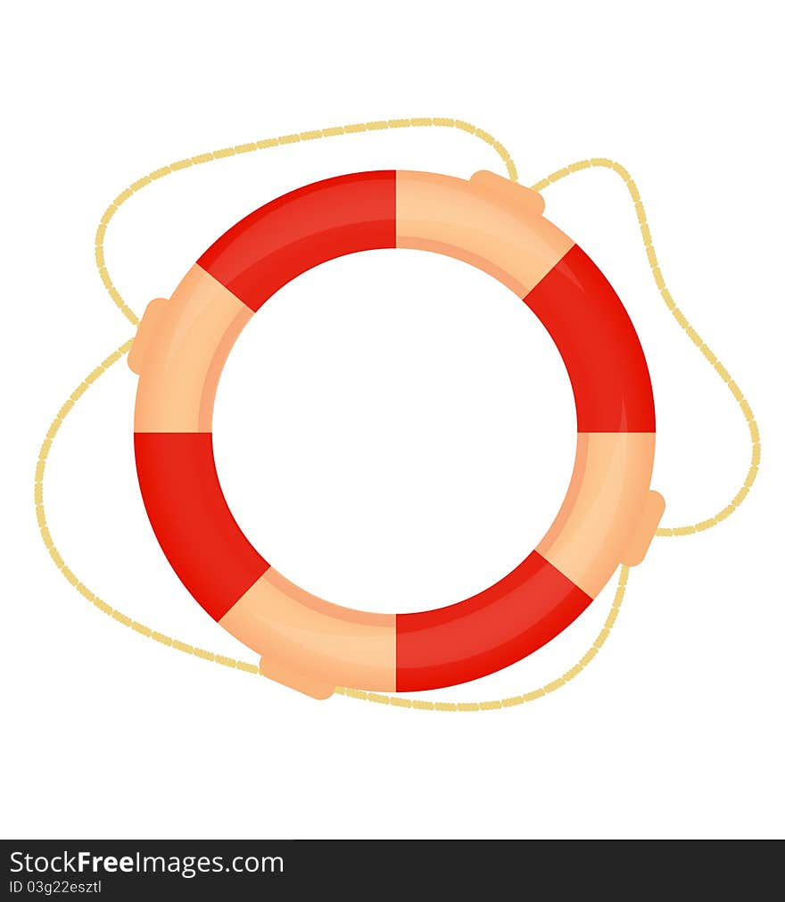 Lifebuoy isolated on a white background