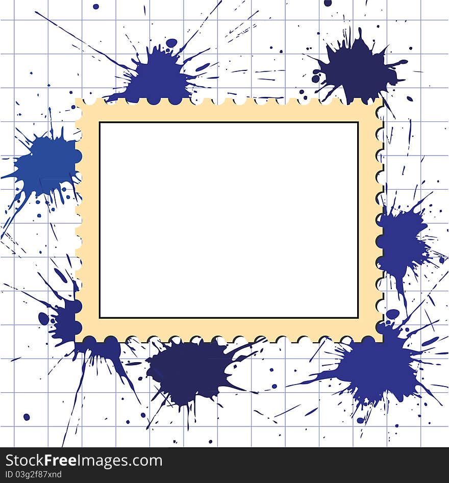 Vector Postage Stamps Frame Pattern