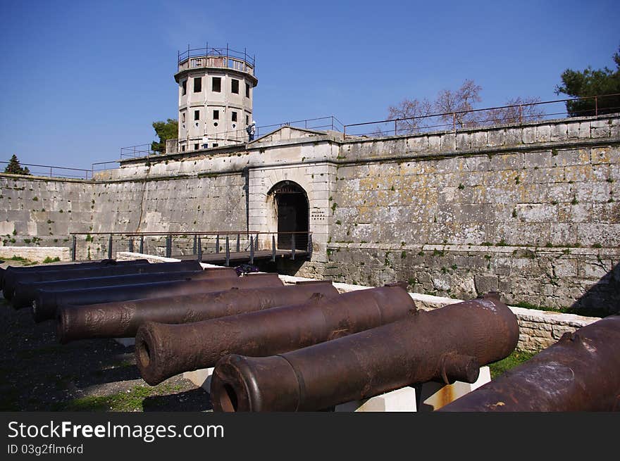 Austro Hungarian fort in Pula, Croatia. Austro Hungarian fort in Pula, Croatia.